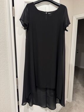Bar III Black High-Low Chiffon Dress